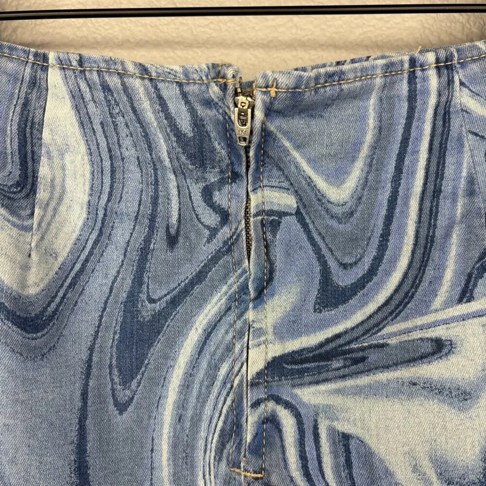 Wild Fable Watercolor Mini Skirt Stretchy - Picture 4 of 7